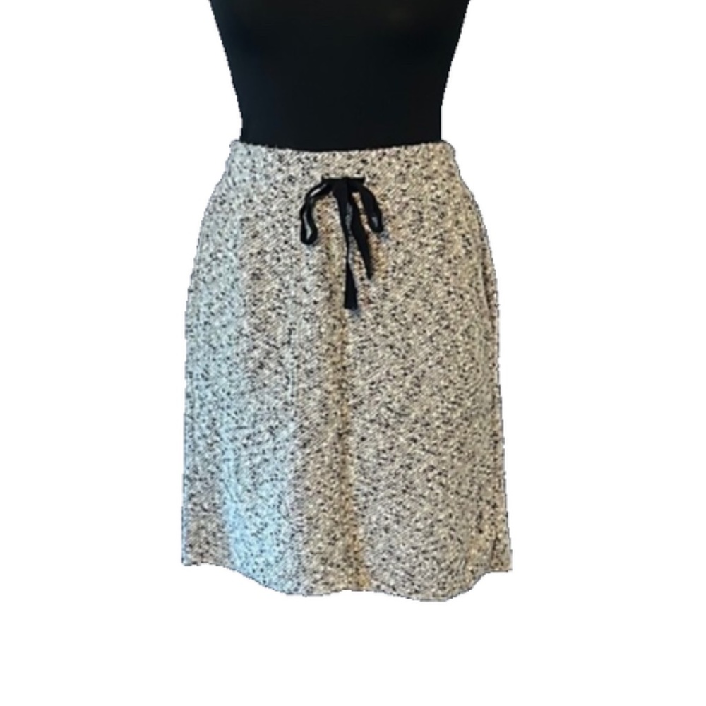 Loft Lou & Grey Black and White Slubby Textured Women's Skirt M